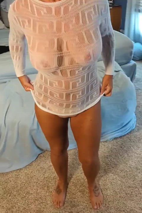 translucent tanned titty drop