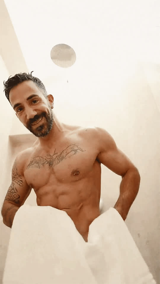 Daddy Drying Off!