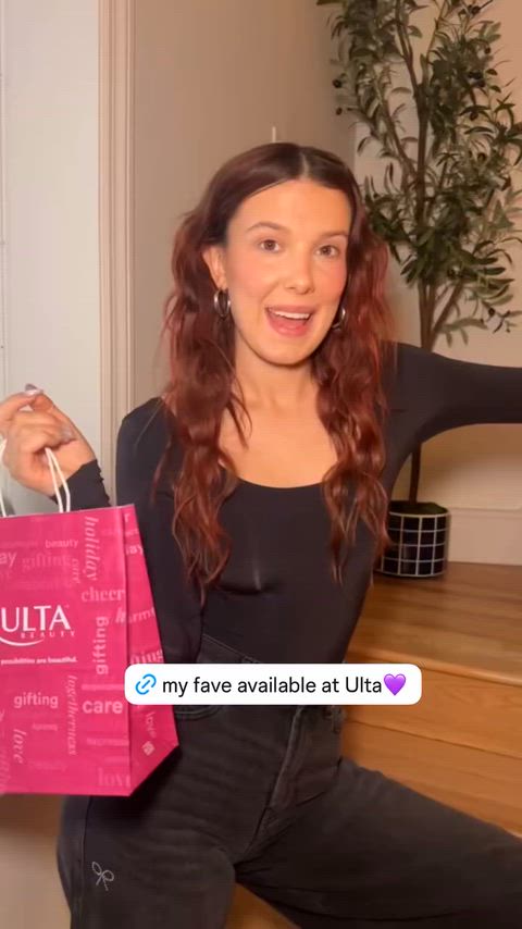 Millie promoting some makeup
