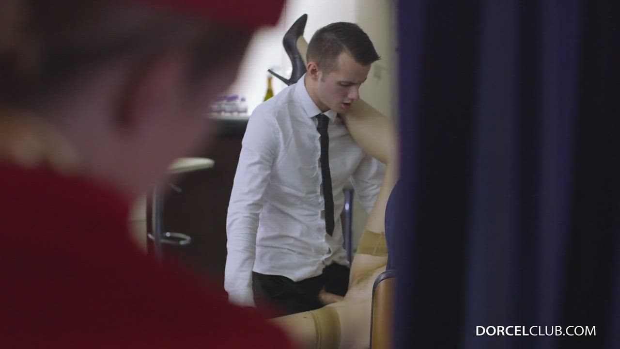 Airplane Alexis Crystal High Heels Misha Cross Pornstar Stewardess Watching Porn GIF by mephisto31