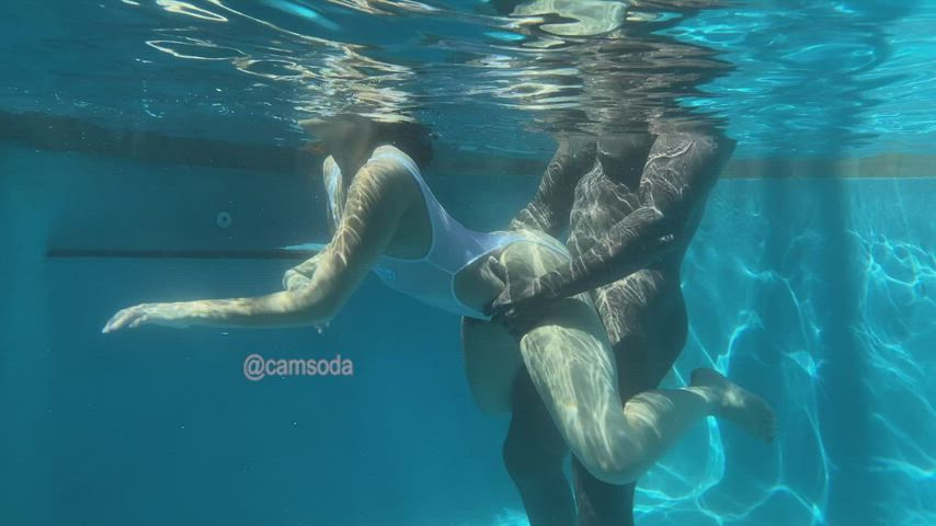 BBC CamSoda Camgirl Doggystyle Ebony Hardcore Swimming Pool Swimsuit Underwater Porn GIF by camsoda