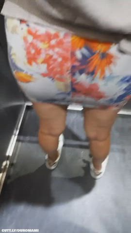Amateur Ass Big Ass Elevator Flashing Groping Hotwife Masturbating Public Porn GIF by duromami