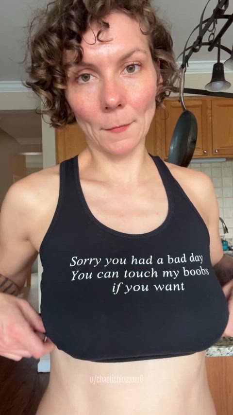 Come home after work for whiskey, boobs, and head