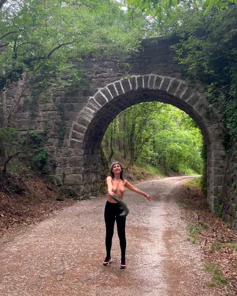 Happy in the woods