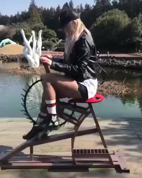 It's an exercising bike... It's a Sybian... It's a Sybian Bike!!