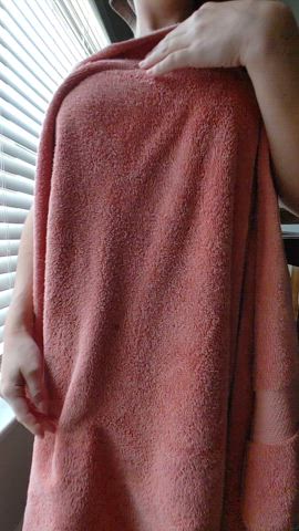 Letting gravity take care of this towel