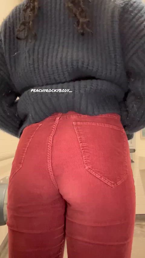 Peeling my pants off of my juicy African ass