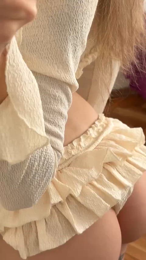 Would you love to pull off my skirt and fuck me right away, Daddy?