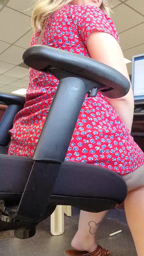 Curious about catching a glimpse while I lean over at work?