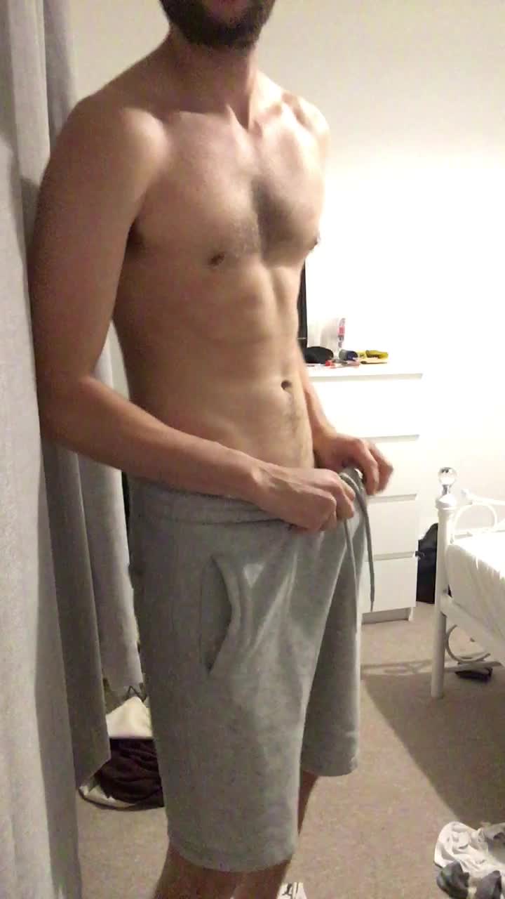 Stripping out of my shorts and presenting my goods to you