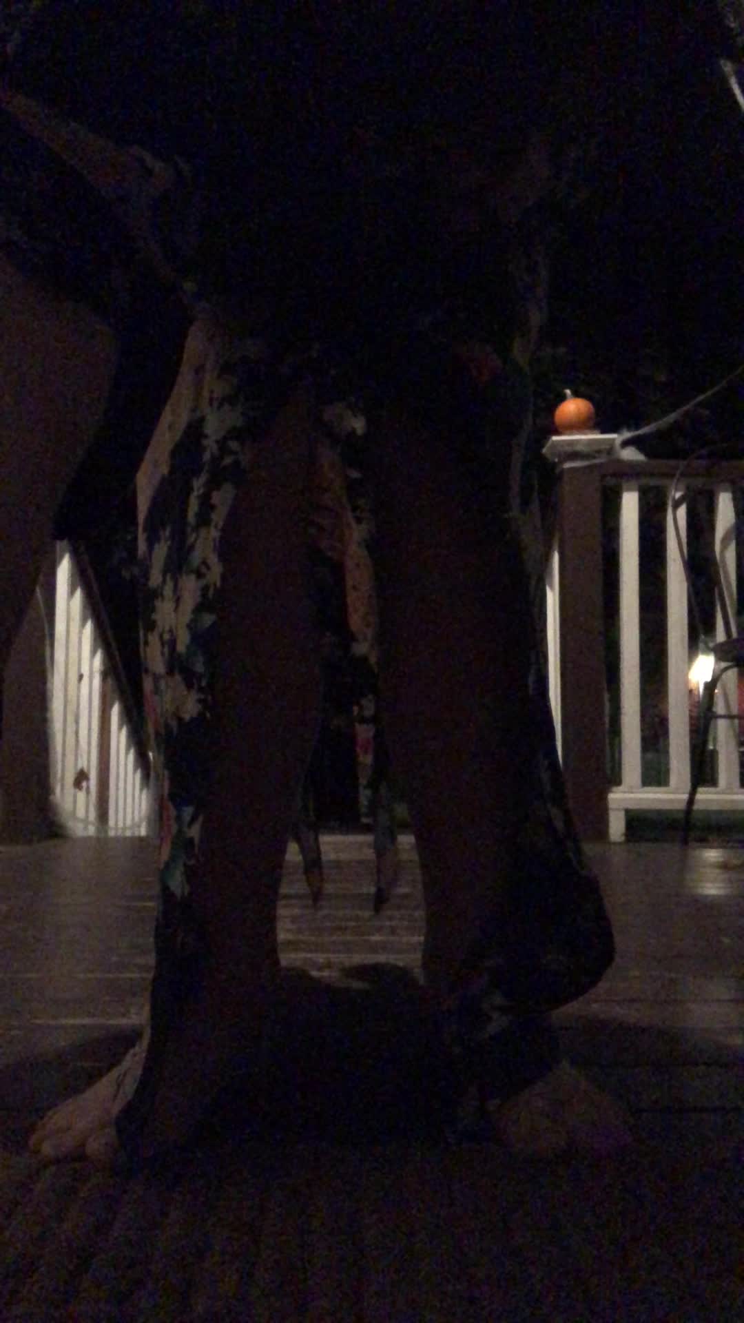 Derobing on my front porch