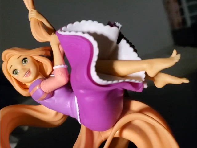 Rapunzel's feet get tangled
