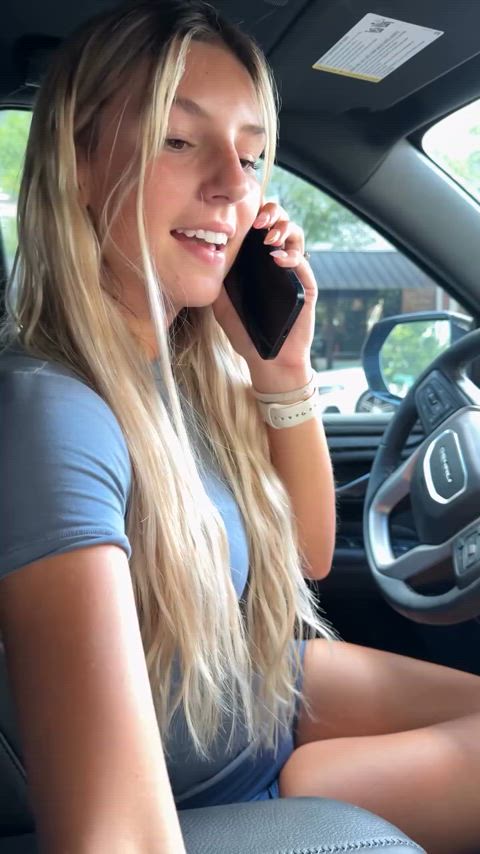 “Yes, we’re in the car… Ben and I are just going to lunch,” you outright lie to Lilah while you were very busy with me. Eventually, you hang up and turn your focus to me. “Thought she’d never hang up,” you giggle. After you were paired with my girlfriend