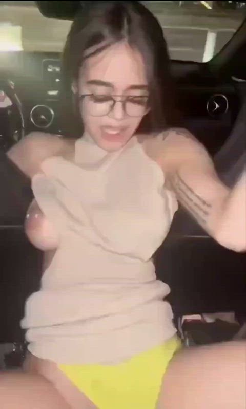 My gf asked me to borrow my body so she could help her bestie move out and I accepted! She told me to have fun while in her body, so I thought: Why not go dancing? See why all girls like it! Well the alcohol and attention might have been a bit much as I ended up in some rando's car, his cock in me!