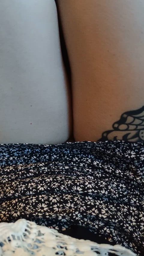 No panties means inevitable grool strings for me