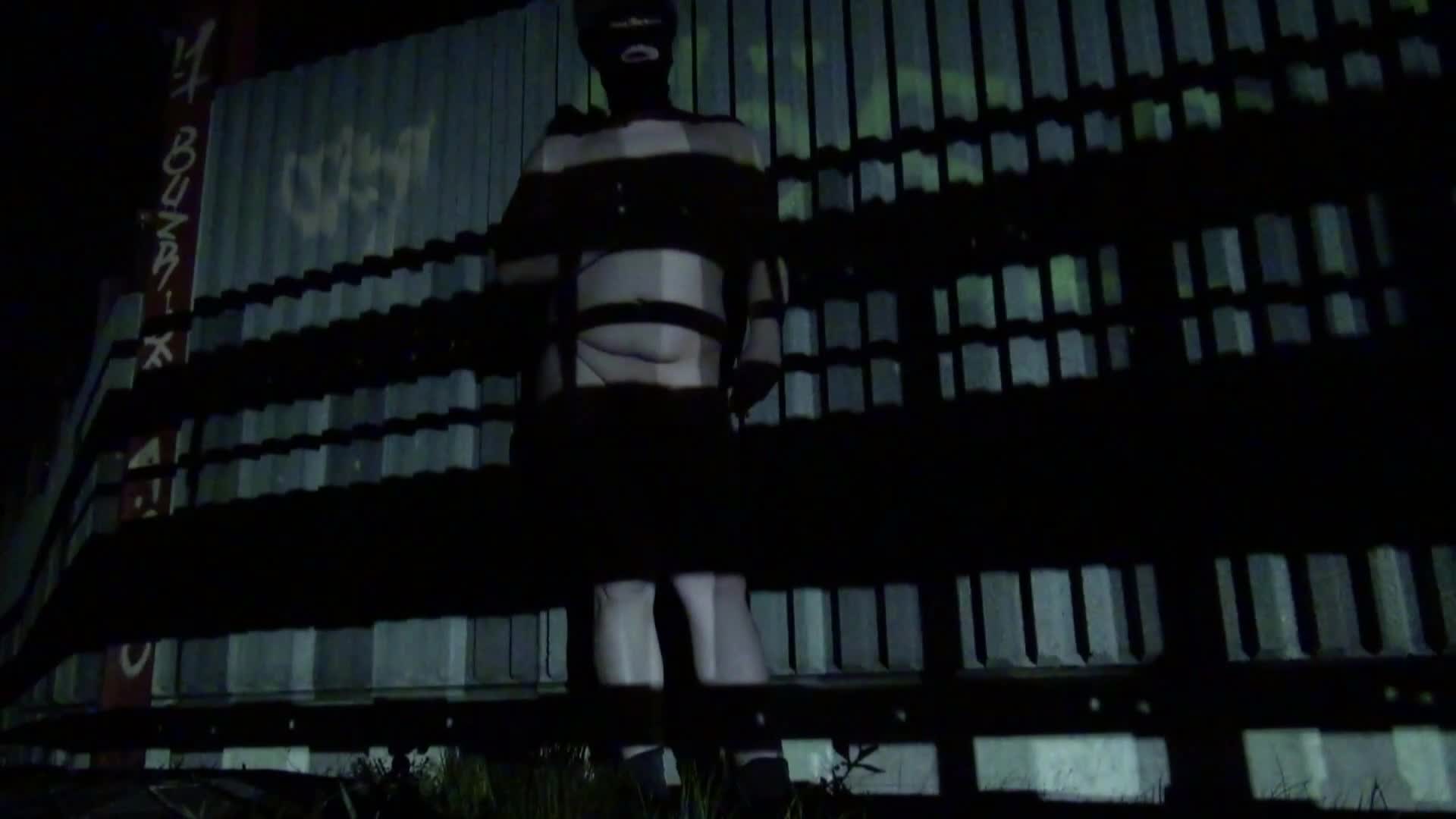 Fully nude exposed to oncoming cars again, brightly lit by their headlights at night . Cars are passing me literaly 3 meters away on the Autobahn.