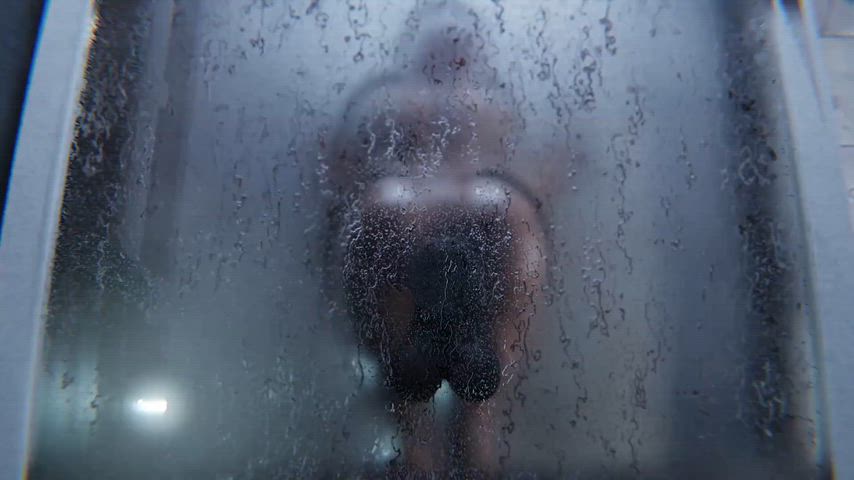 Fem Shepard with a dildo in the shower (Mass Effect) [Midnightsfm]