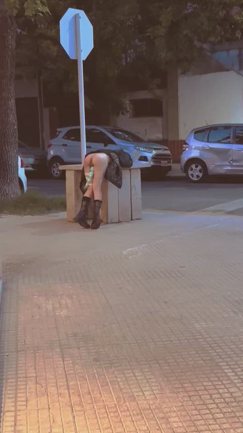 Her punishment isnt being outside. It's being used by a random passersby.