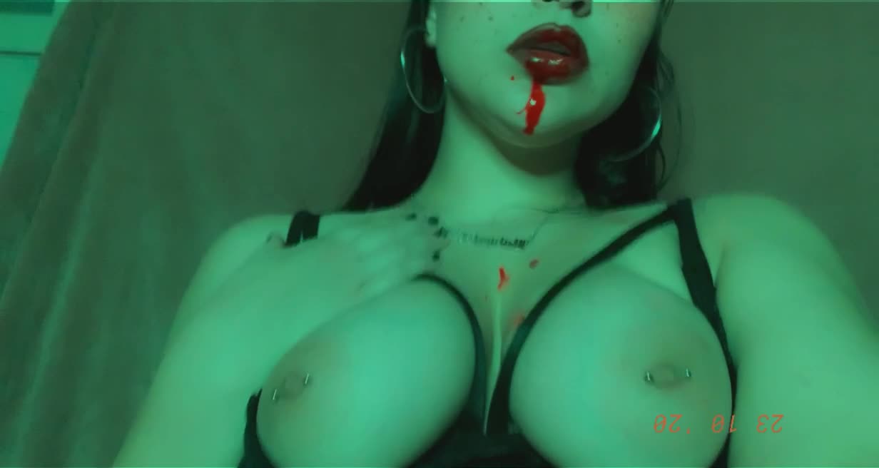 Drooling little vampire 🩸