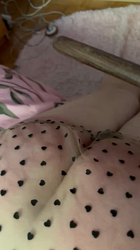 Paddling on cute underwear