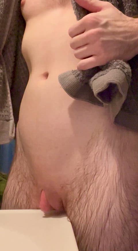 Trans guy with a naturally big clit thumbnail