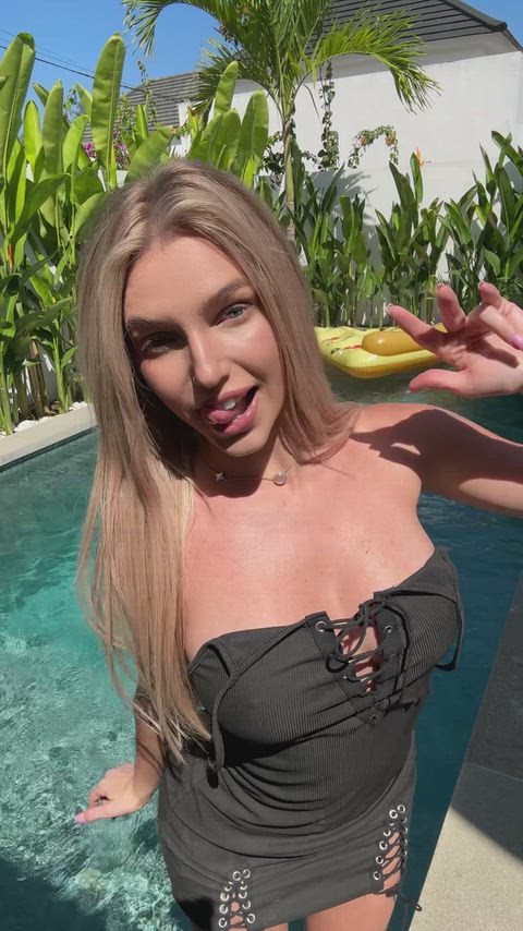 Big Tits Blonde Boobs Bouncing Tits Huge Tits Natural Tits OnlyFans Outdoor Reveal Titty Drop Porn GIF by sandra_hot
