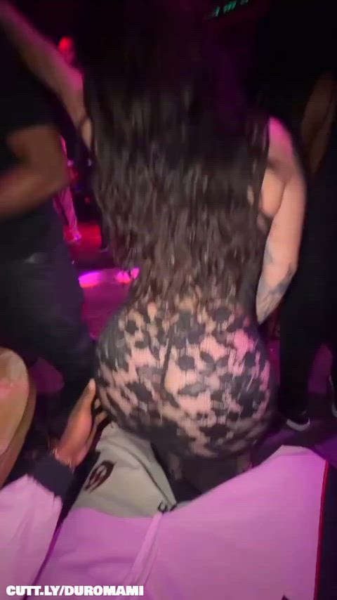 Amateur Ass Club Dancing Nightclub Real Couple See Through Clothing Sheer Clothes Thong Porn GIF by duromami