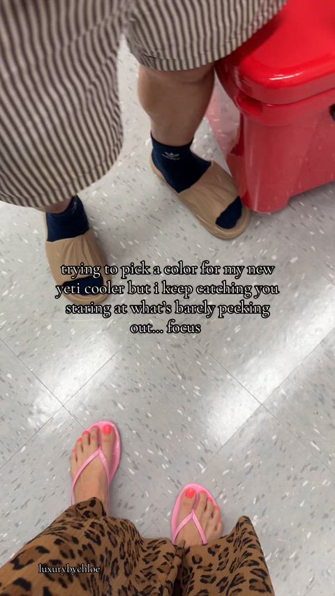 Look at my feet, and imagine yourself here... being useful for once.