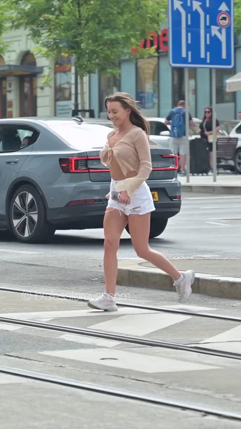 Big Tits Public Tits Porn GIF by redrider45
