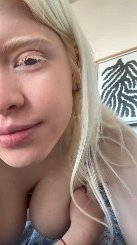 Think you could handle this view of my adorable albino tits while I rode you?