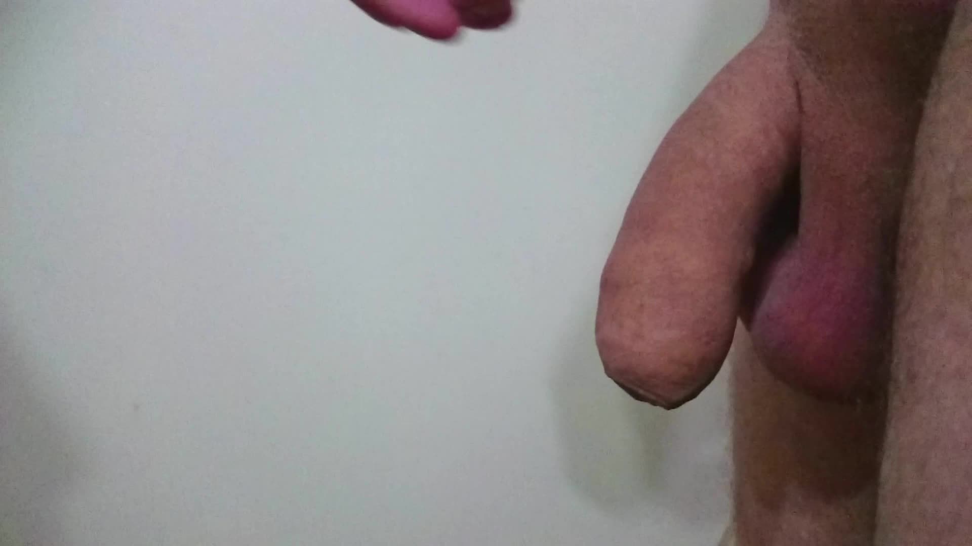 Swinging my soft cock