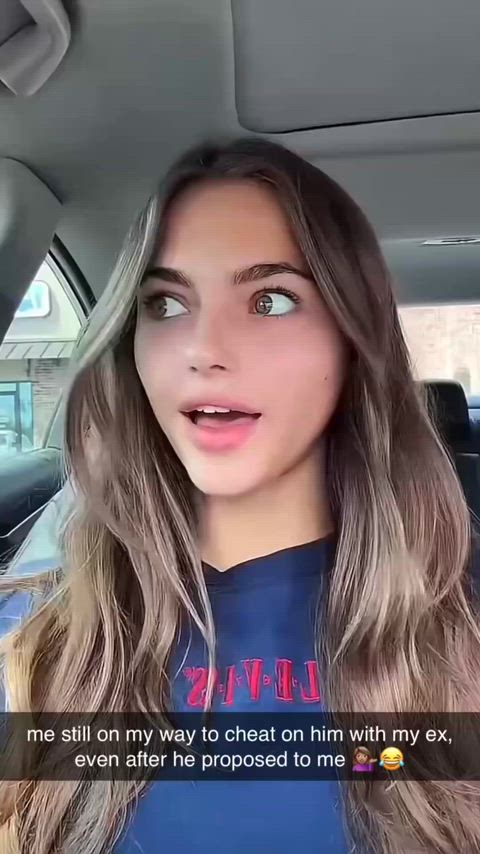 Cheating slut vlog games ended up letting her ex send her bf snaps of her cheating on him. Would you forgive her? PART 1.