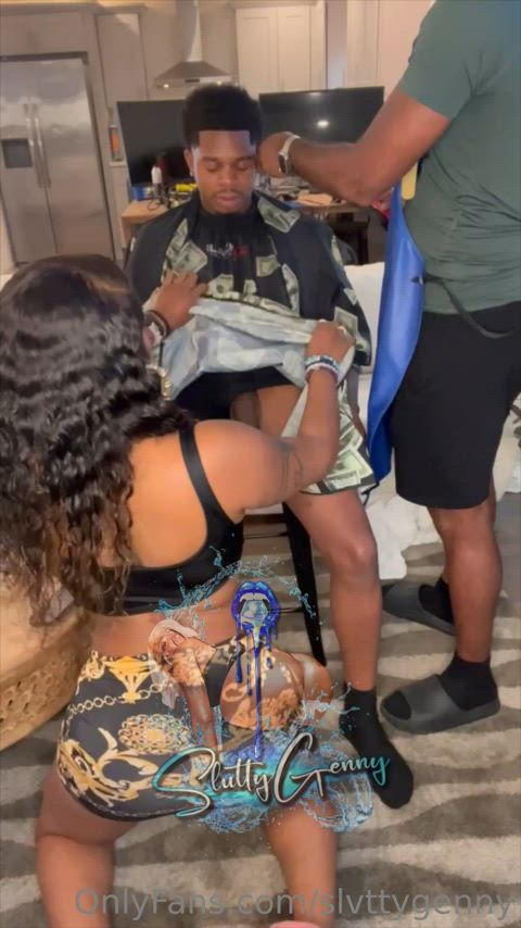 Blowjob Ebony Ebony Couple Sucking Porn GIF by manemane6