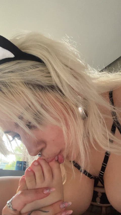 I love having my pretty toes in my wet, begging mouth