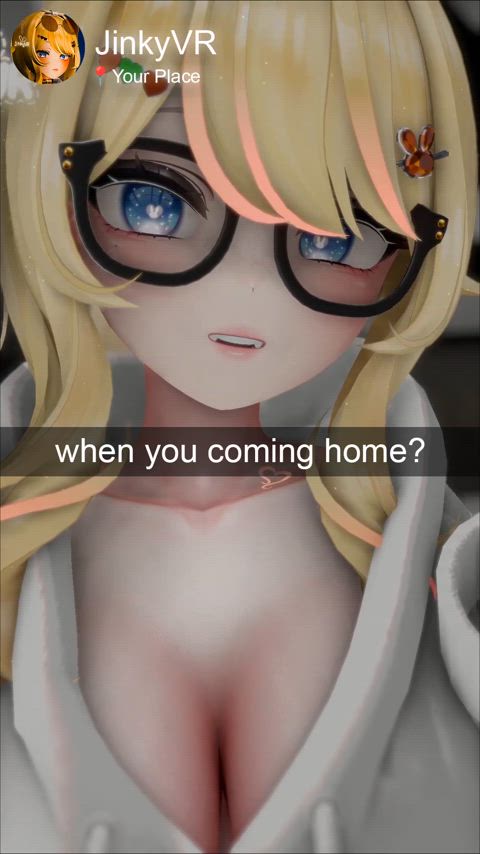 🐇Slutty Bunny Girlfriend plays with her vibrator while waiting for you at home~💞 (JinkyVR)