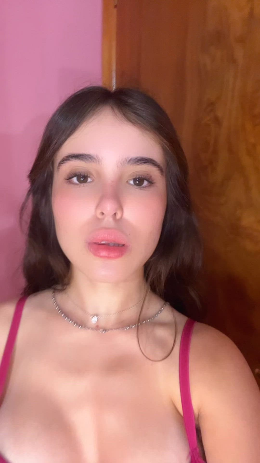 Waiting for your milk on my face