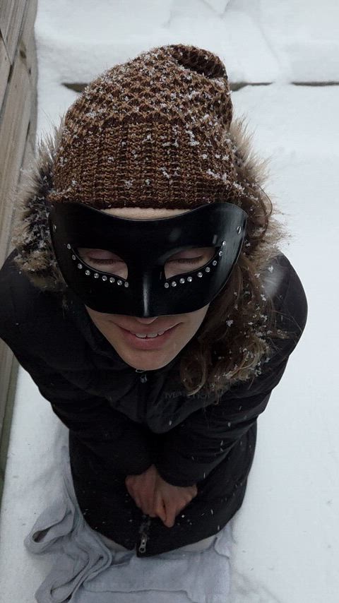 Drinking piss in the snow