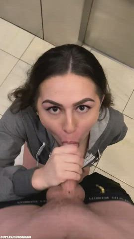 19 Years Old Amateur Blowjob Cum Cumshot Facial Public Real Couple Porn GIF by duromami