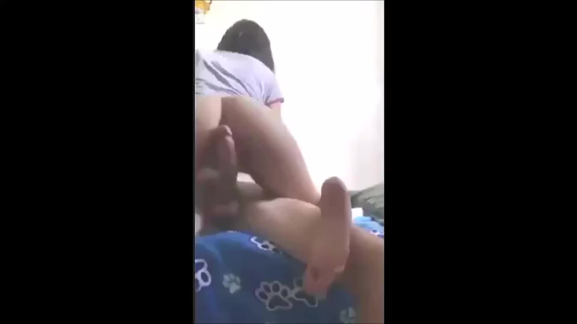 Small chick riding a huge one