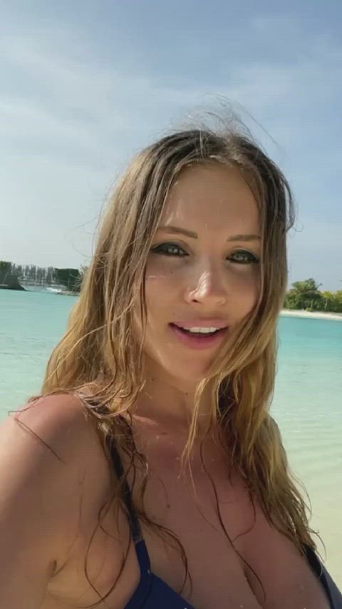 Beach Big Tits Bikini Tits Porn GIF by redrider45