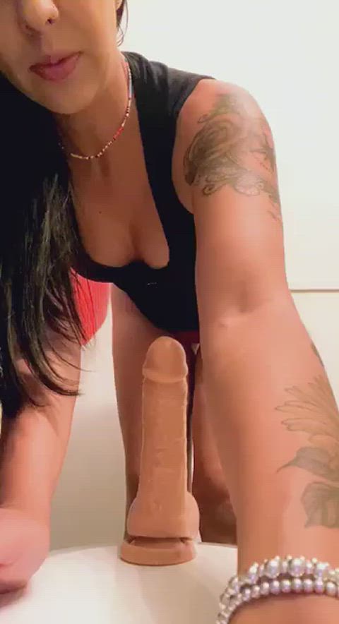 Amateur Ass Bathroom Big Ass Dildo Homemade POV Riding Tight Pussy r/LipsThatGrip Porn GIF by populardick