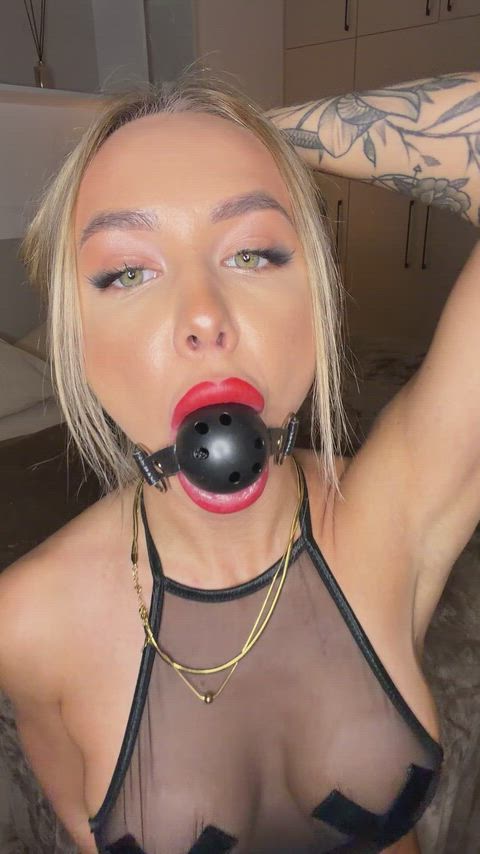 Amateur Gagged Gagging OnlyFans Teen Tits Porn GIF by blushlovee