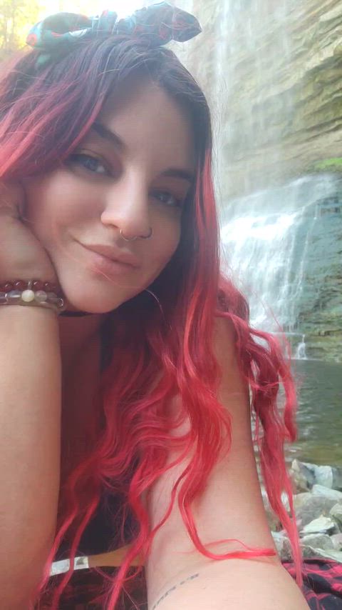 Amateur Babe Big Tits Cute Huge Tits Outdoor Redhead SugarBellz White Girl Porn GIF by sugarbellz