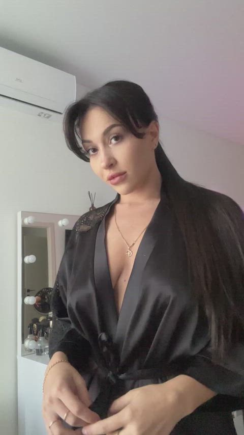 Admire my delicious tits before bed
