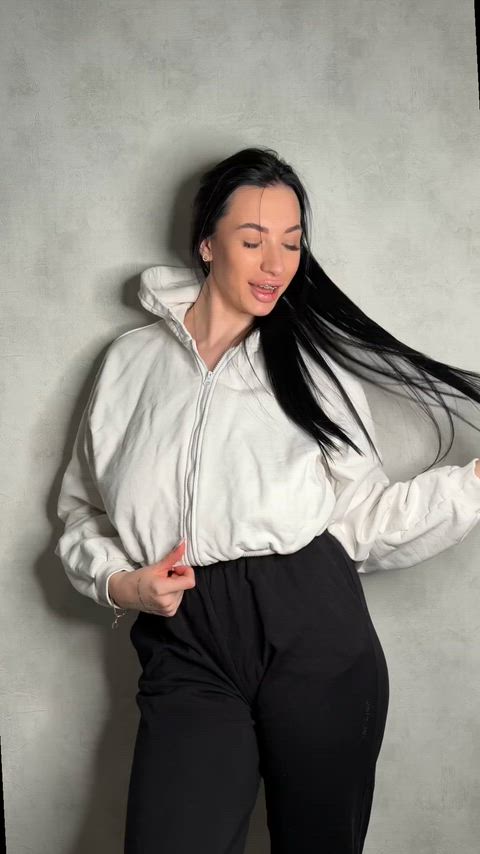 Even through my clothes, it's obvious that I have very large, natural, sagging tits