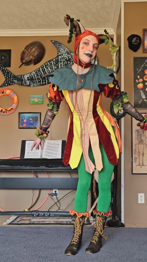 Halloween Pumpkin themed Jester by Witchrosen