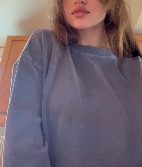 Hiding under my sweater drop