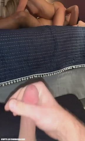 69 Amateur Blowjob Cuckold Hotwife Husband Jerk Off Sharing Watching Porn GIF by duromami