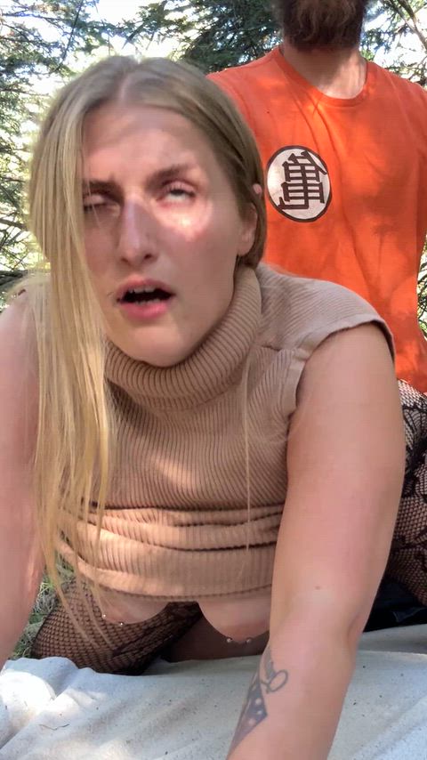 Big Tits Blonde Creampie Cum Cumshot Homemade NSFW Outdoor Pussy Porn GIF by deedeebabbii