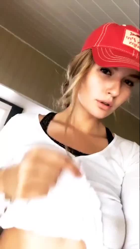 She’s having fun at work